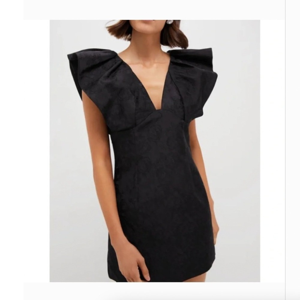 Hyacinth House Black‎ Jacquard Tanya Mini Dress HN3239D Womens Medium Tuckernuck